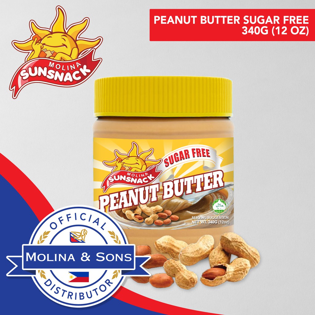 Sunsnack Peanut Butter Sugar Free 340G Shopee Philippines