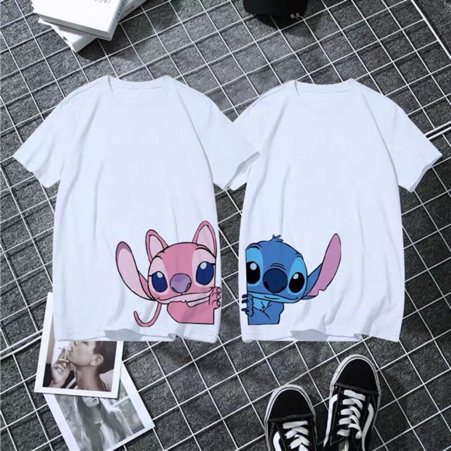 Q1 Stitch Couple Stitch T Shirt Shopee Philippines