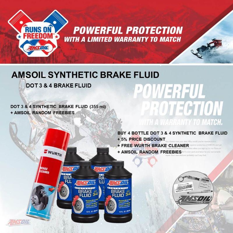 AMSOIL Synthetic Brake Fluid Dot 3&4 Shopee Philippines
