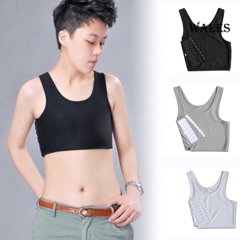 Girls Sexy Short Chest Breast Vest Top Buckle Binder Lesbian Cosplay  Undershirt