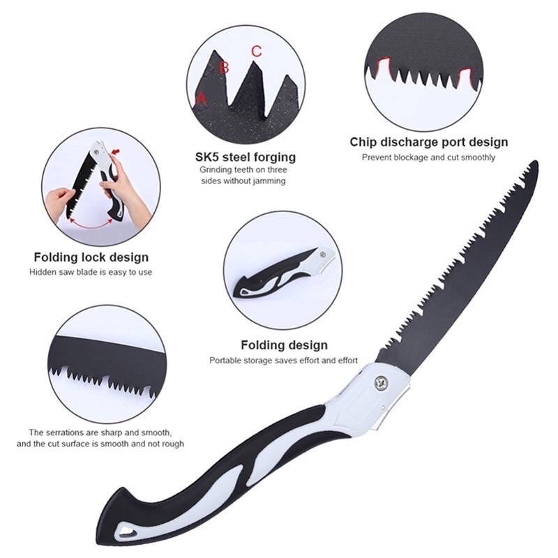 Hand Saw Cut in Rail Cutting Wood Metal Tile Folding Sharp Hand Saw SK5