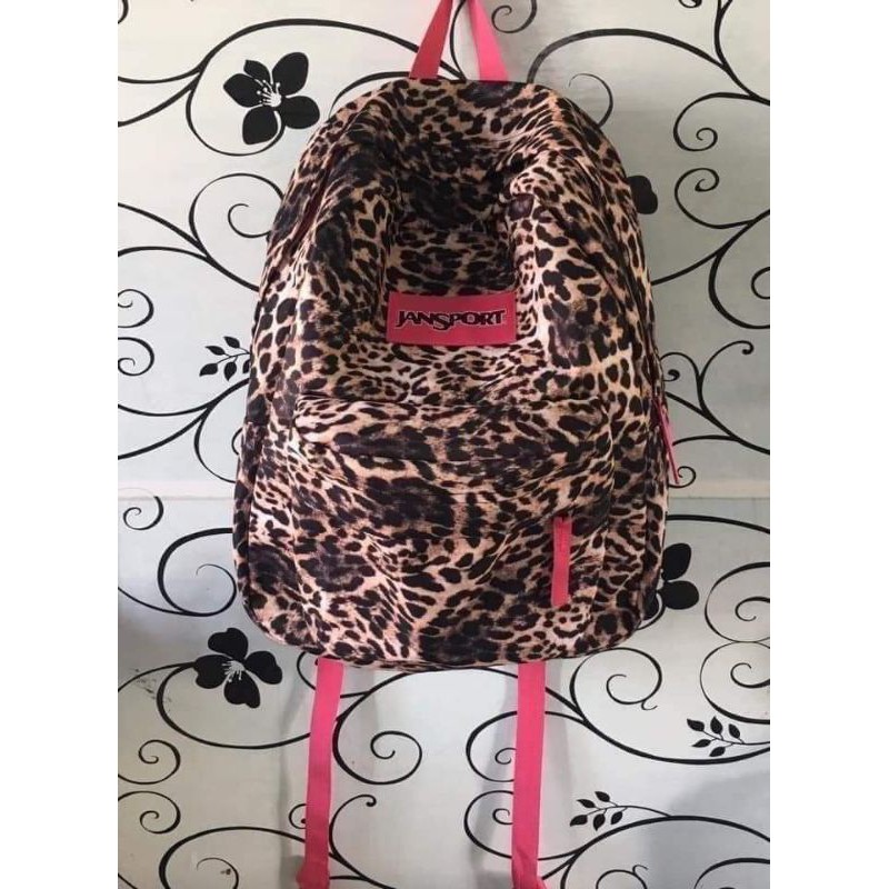 Jansport fuzzy leopard backpack hotsell