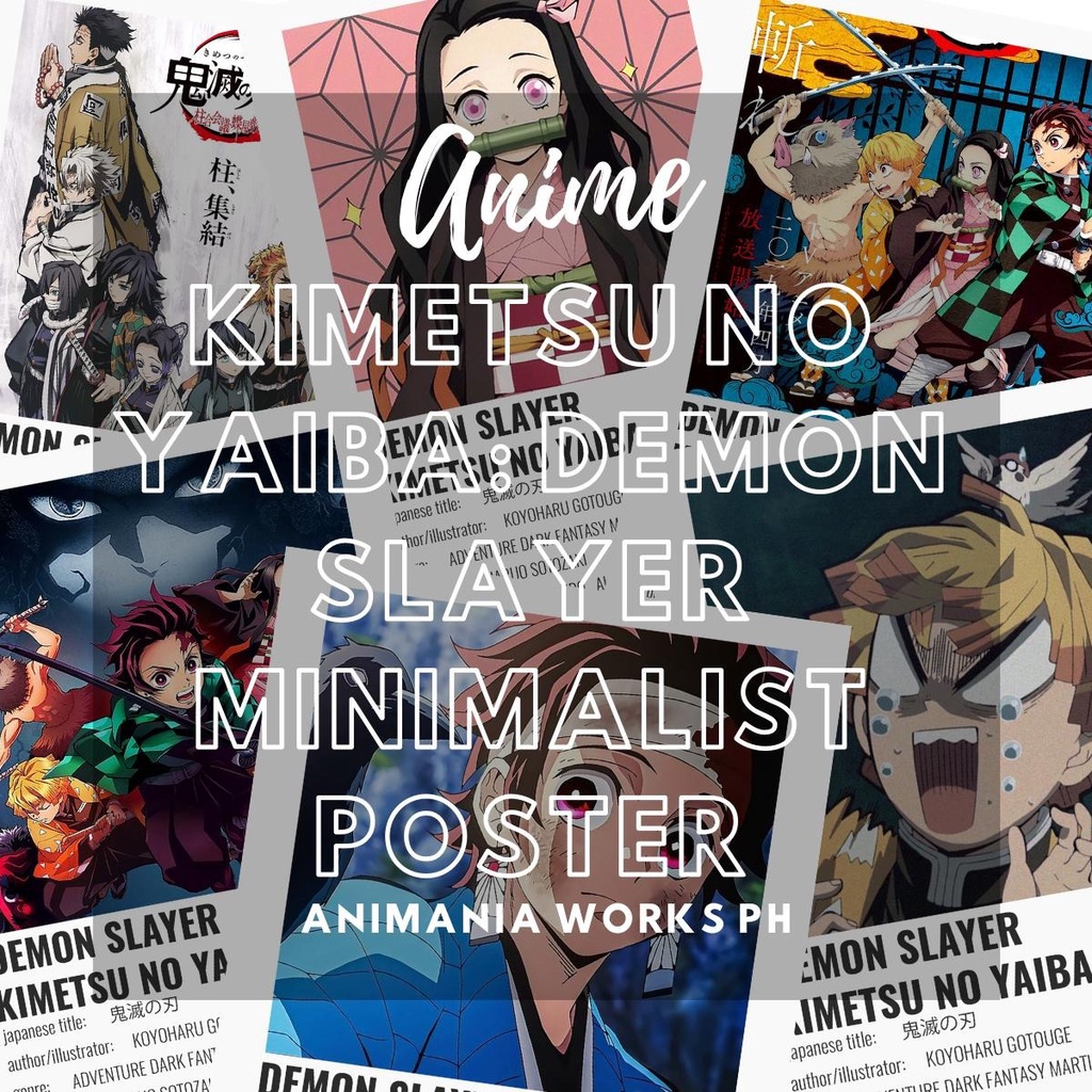 Anime Posters / Demon Slayer Minimalist Poster Collection / A4 Anime