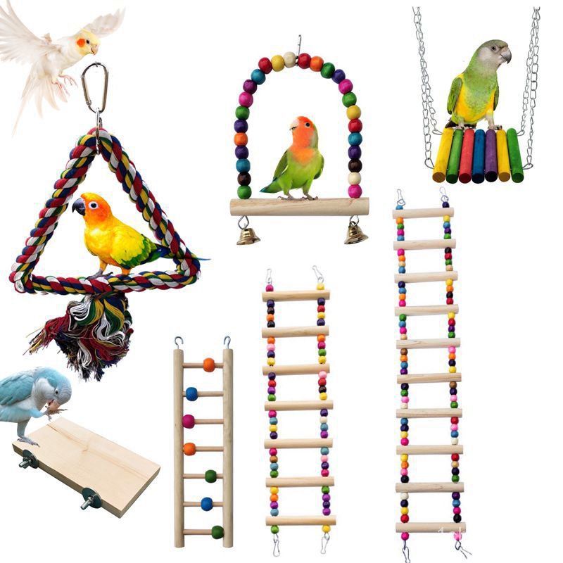 Birds Toy Pet Bird Parrot Parakeet Budgie Cockatiel Cage Hut Nest Bird Toy Hammock Swing Toy