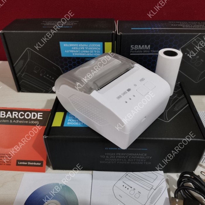 PUTIH Mini PRINTER THERMAL BLUETOOTH IWARE ZJ-5805ii RPP02N MOKAPOS ...