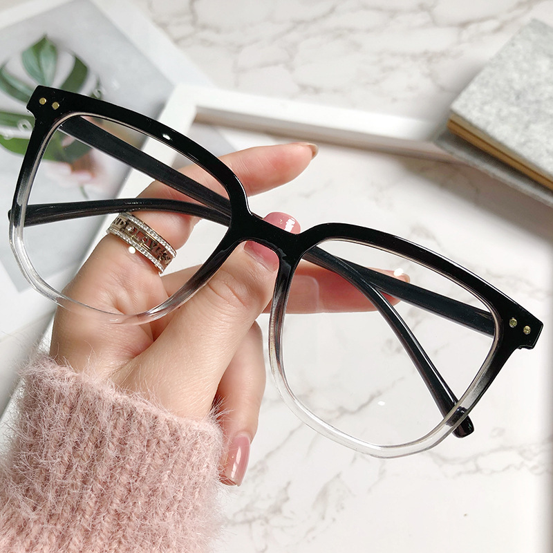 (JIUERBA)COD Korean Fashion Style Oversized Square Clear Frame ...