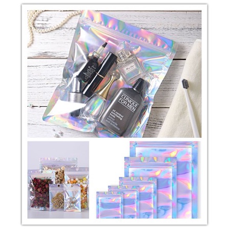 50pcs In Bulk Holographic pouch Laser Storage Bag Wholesale Idea Gift ...