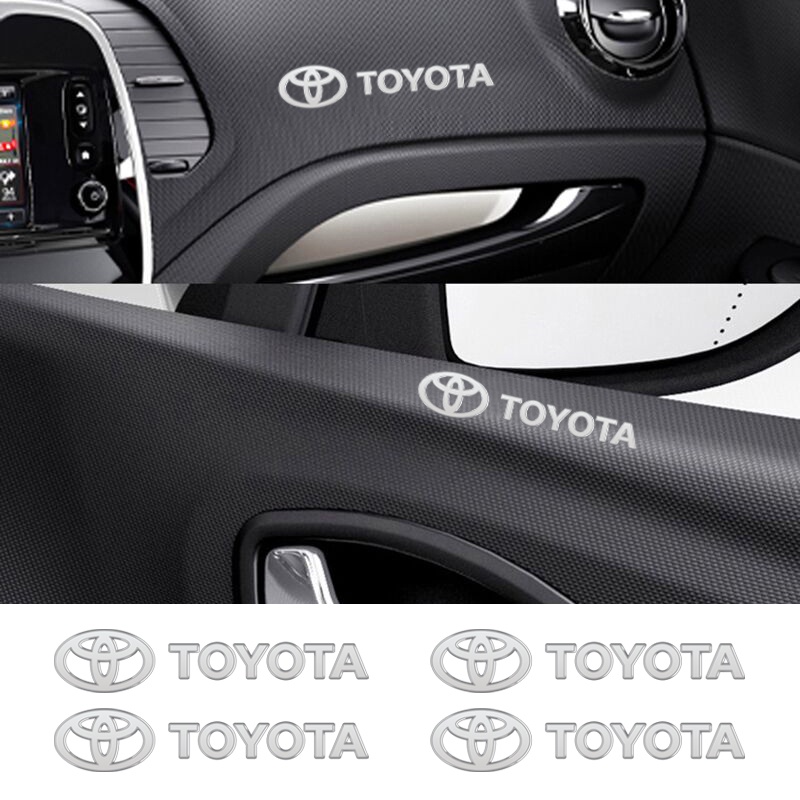 6CM TOYOTA Logo Car Random Stickers Car Interior Steering Wheel Central ...