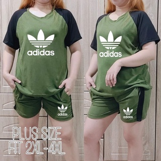 Plus size combi short terno adidas high quality Shopee Philippines