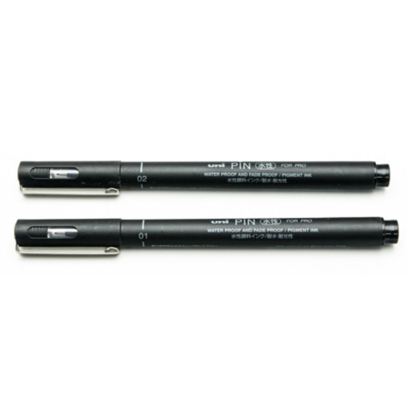 Uni Pin Pen - 02 Pigment Ink - 0.33 mm - Black Ink