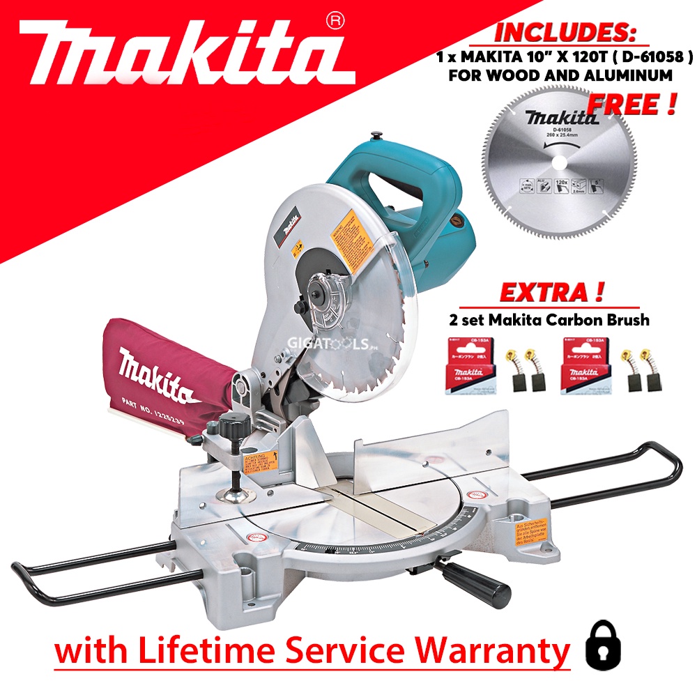 Makita LS1040 Compound Miter Saw 1650W with FREE Makita 120T Blade and ...