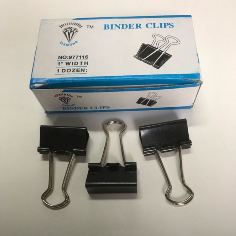 1” width binder clips 12 pieces in one box | Shopee Philippines