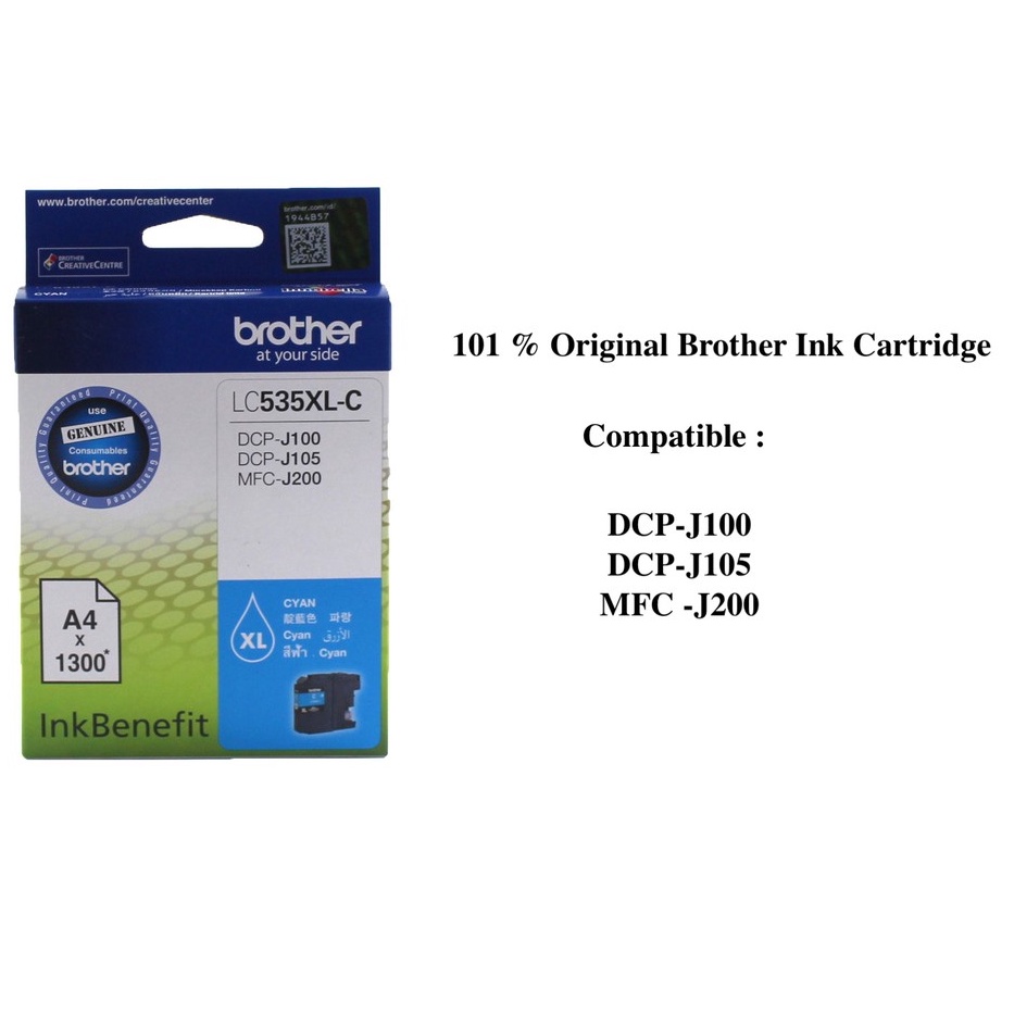Original Brother Ink Cartridge for DCP - J100/DCP - J105/MFC - J200 ...