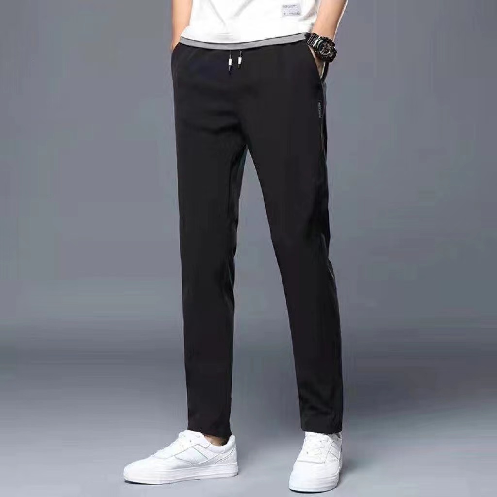 Men's Pants Plain Fashion Trend Korean Style Pants For Men Pocket with ...