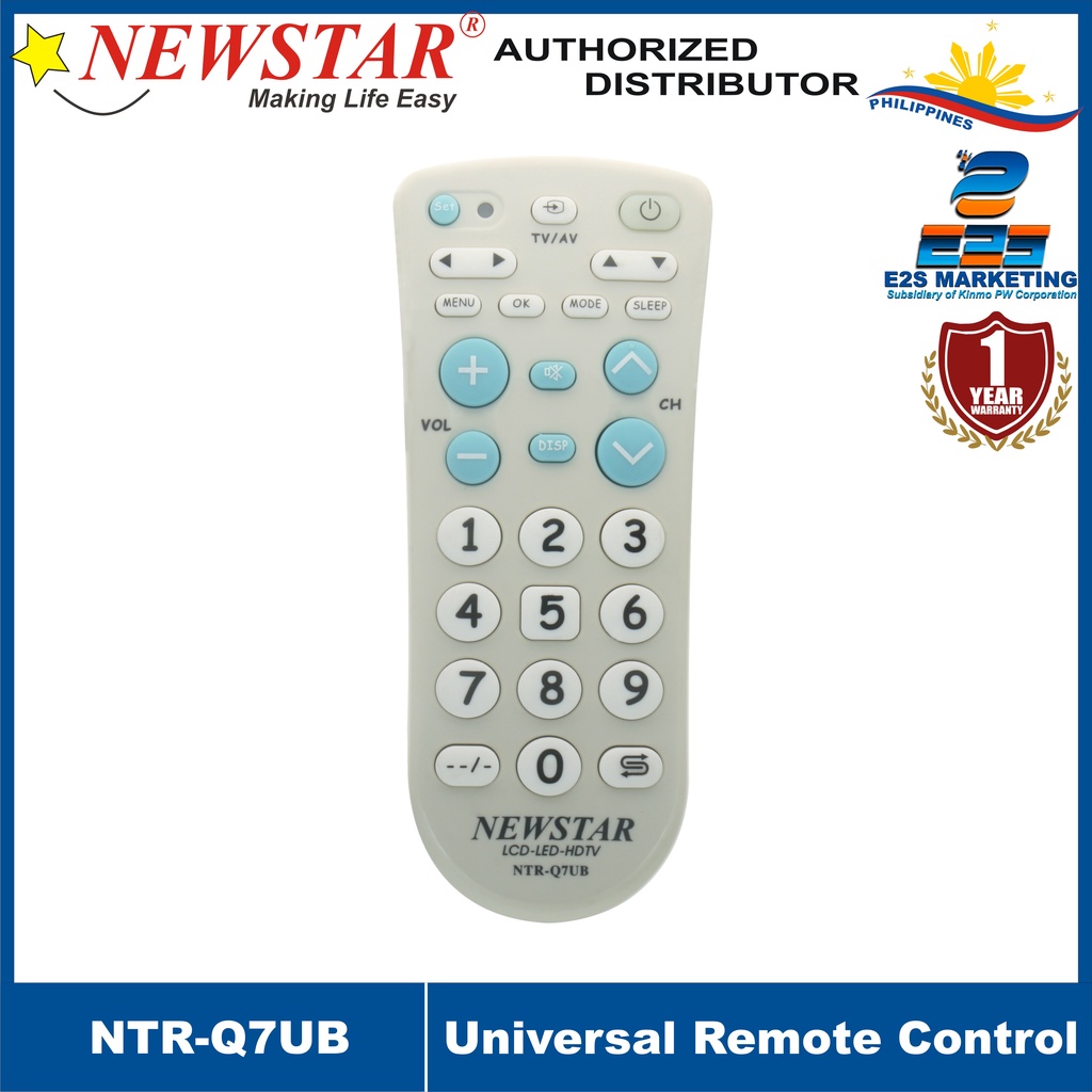 Newstar Universal Multi-function Remote Controller NTR-Q7UB (Blue ...
