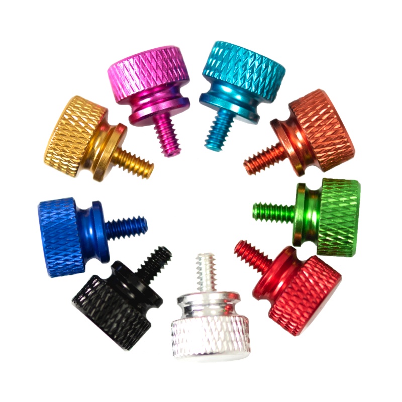 10PCS Knurled Thumb Screws Hand Grip Knob Bolt Screw for Computer PC Case Side Panel Colorful