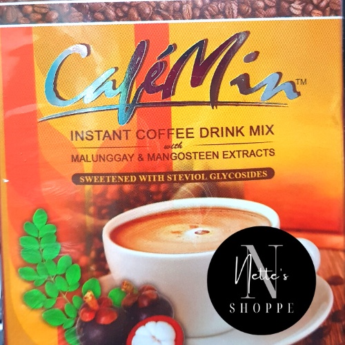 CafeMin Instant Coffee Drink Mix with Malunggay and Mangosteen Extract