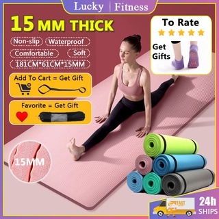 20MM Thick Yoga Mat Gym Workout Fitness Pilates Women Exercise Mat Non Slip  UK