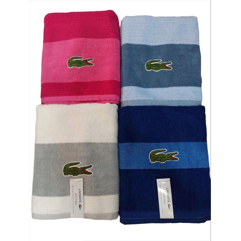 Lacoste Bath Towels, Beauty & Personal Care, Bath & Body, Bath on Carousell