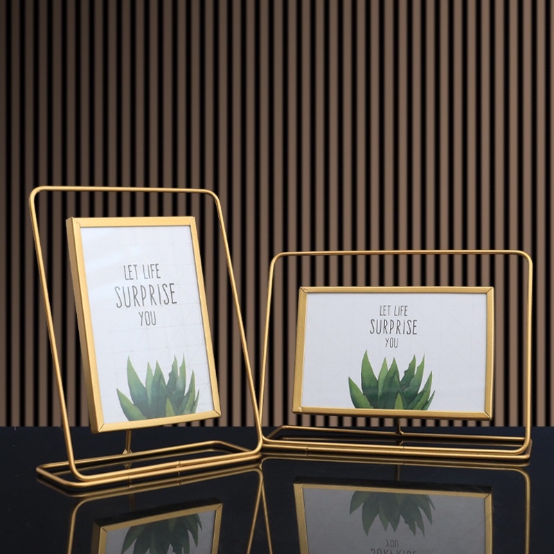 VIĆI 6 inch Gold Nordic Light Luxury Elegant Simple Picture Photo Frame ...
