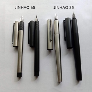 JINHAO Slim Fountain Pen — JINHAO 35, JINHAO 65 — Brushed Stainless ...