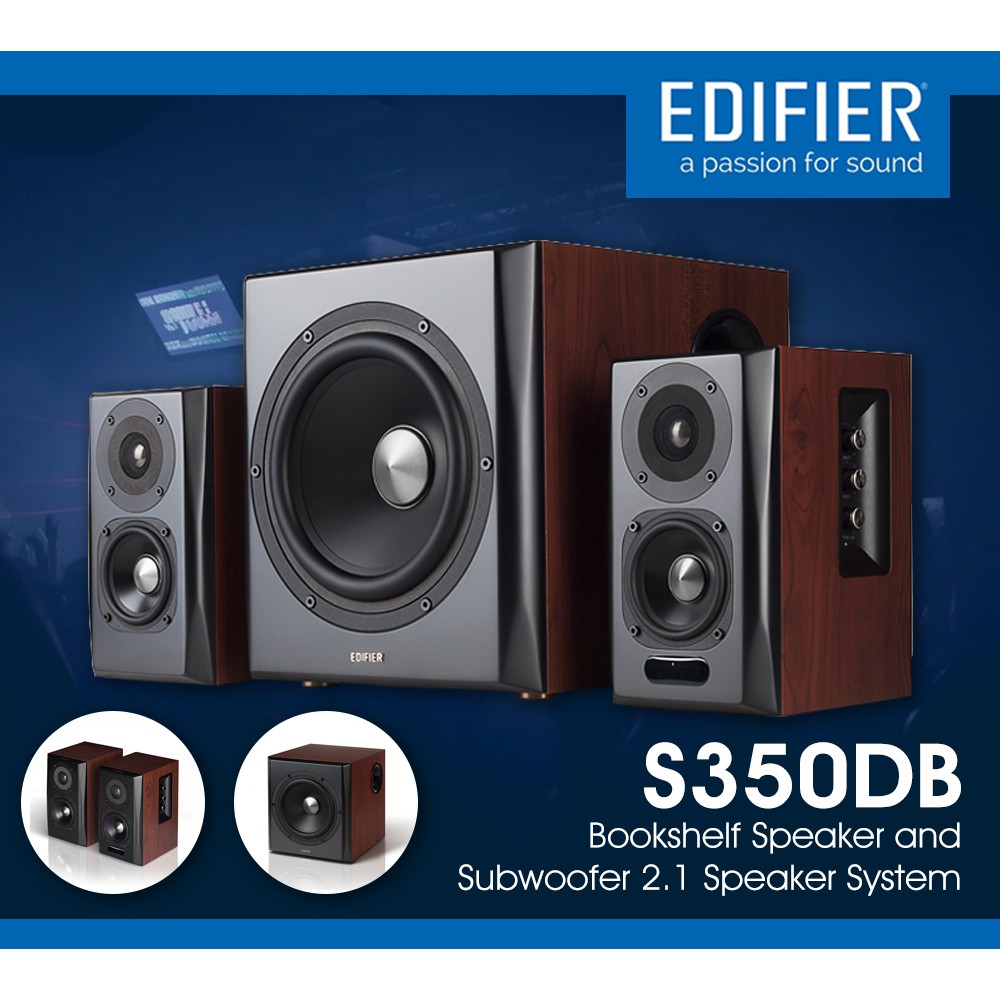 Edifier S350DB Bookshelf Speaker and Subwoofer 2.1 Speaker System