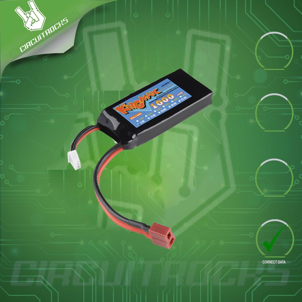 Circuitrocks Battery Lithium Ion 1000Mah 7.4V | Shopee Philippines