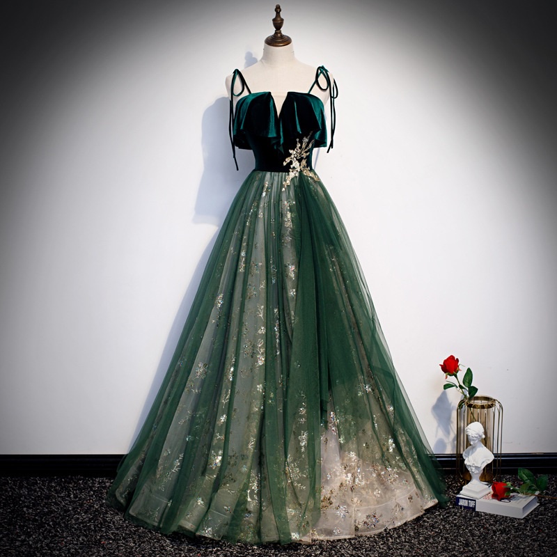 Plataz Evening Dress Women's 2025 New Banquet Temperament Famous Fairy Moderators Heavy Industry Annual Conference Dress