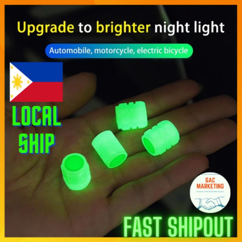 Tire Valve Cap Pito Glowing the Dark Motorcycle Tire Valve Cap Car Tire