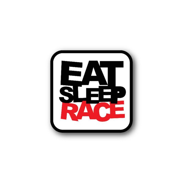 EAT SLEEP RACE Waterproof Vinyl Sticker For Motorcycle, Car, ,Bike
