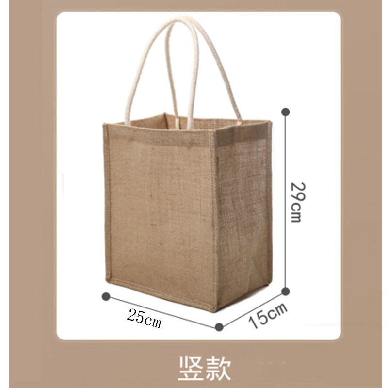 Eco Friendly Reusable Jute Bag Waterproof Interior Design Burlap Tote