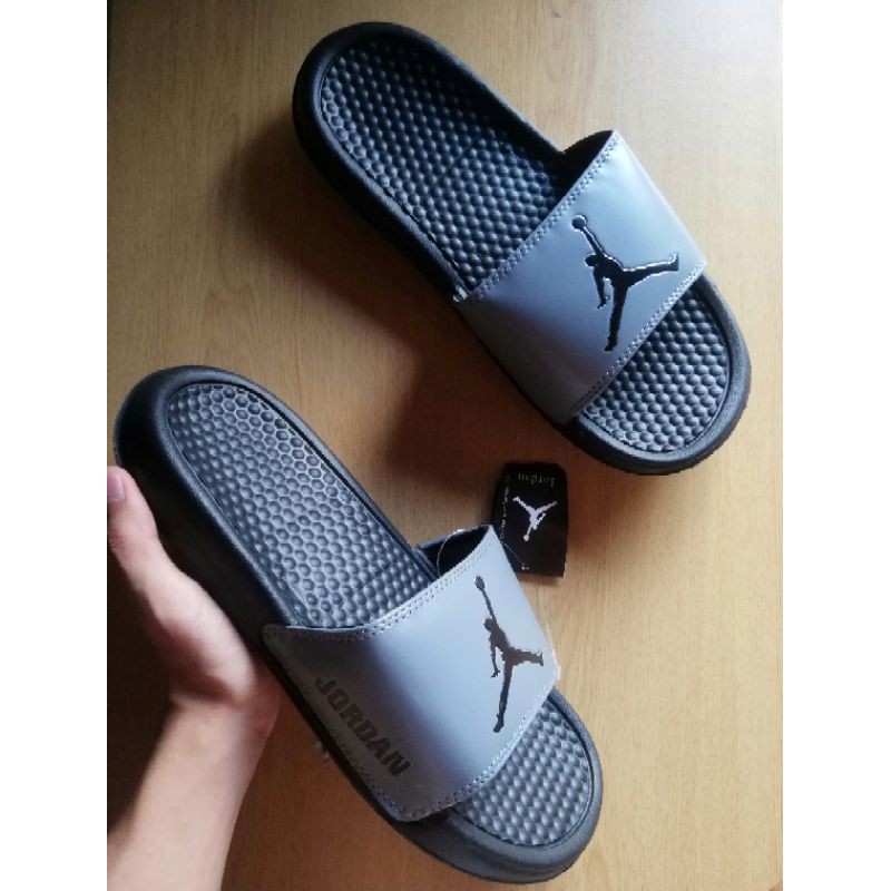 Gray jordan slides sale