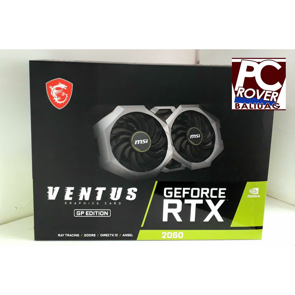 Carte Graphique MSI GeForce RTX 2060 Ventus GP OC – 6 Go, Occasion