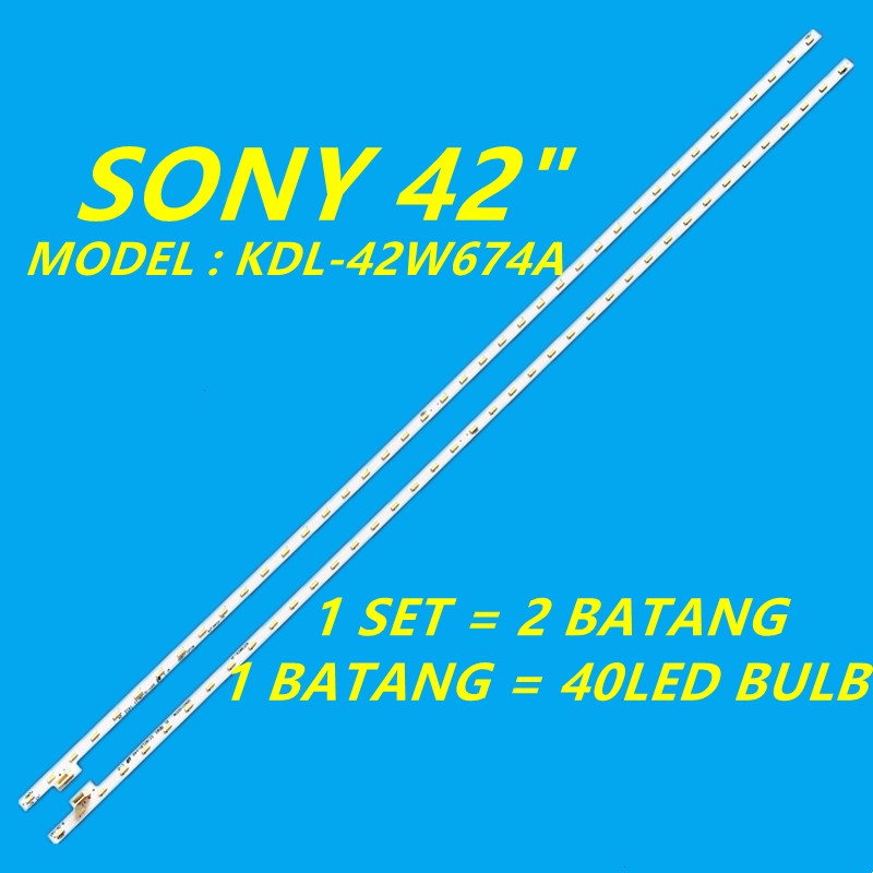 NEW 2PCS/SET KDL-42W674A KDL-42W654A SONY 42" LED TV BACKLIGHT / LAMP ...