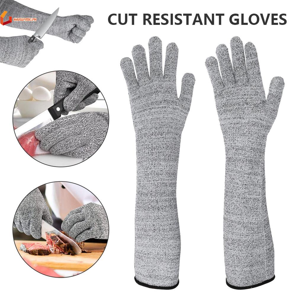 1 Pair Slash Resistant Sleeves 19.7 Inch Cut Resistant Knit Sleeves ...