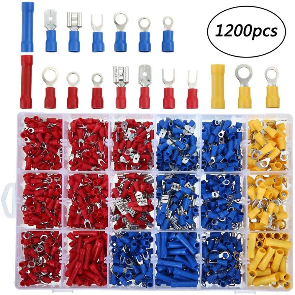 280/373/480/1200 Pcs Electrical Assorted Insulated Wire Cable Terminal ...