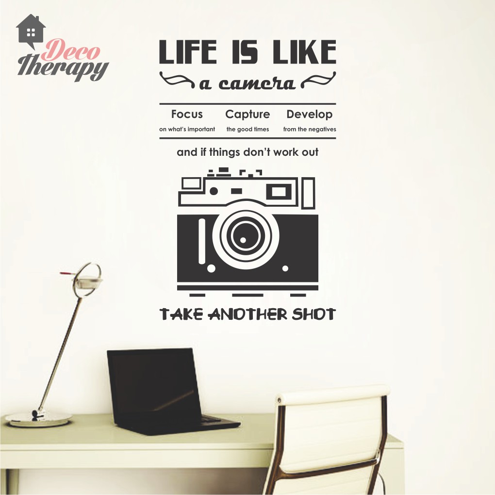 Life Is Like A Camera V2 Wall Sticker | Shopee Philippines