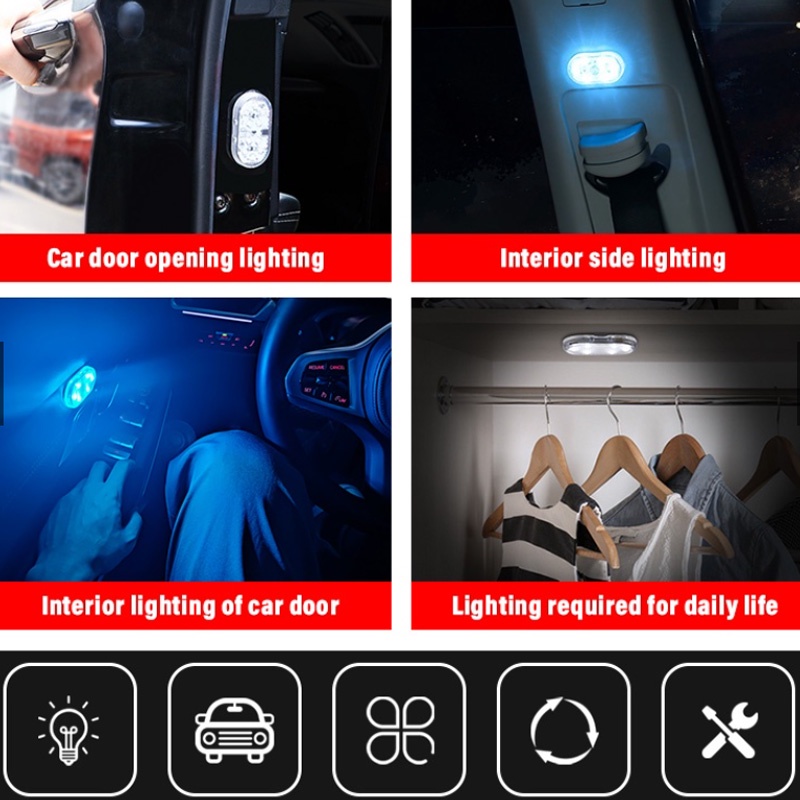 Wireless Car Interior light USB Rechargable LED Lamp Magnetic Car ...