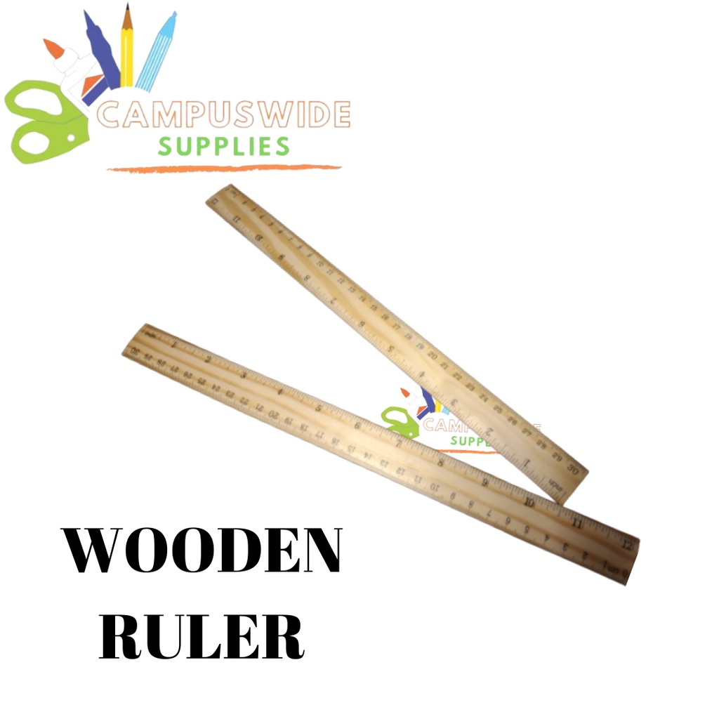 Wooden Ruler 12 inch | Shopee Philippines