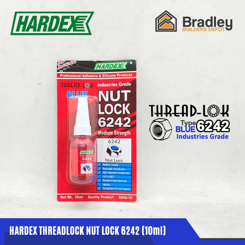 Hardex Threadlock Nut Lock 6242 Blue (10ml) Shopee Philippines