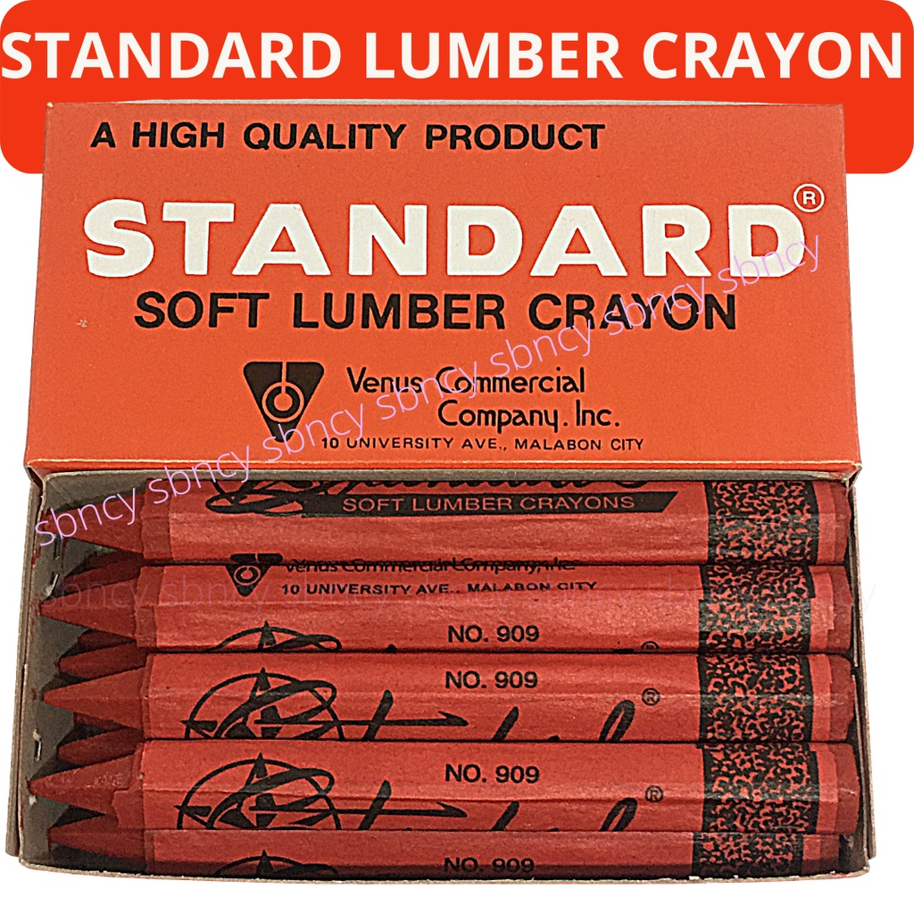 Standard Soft Lumber Crayon Red per Box (1box=12pcs) Shopee Philippines