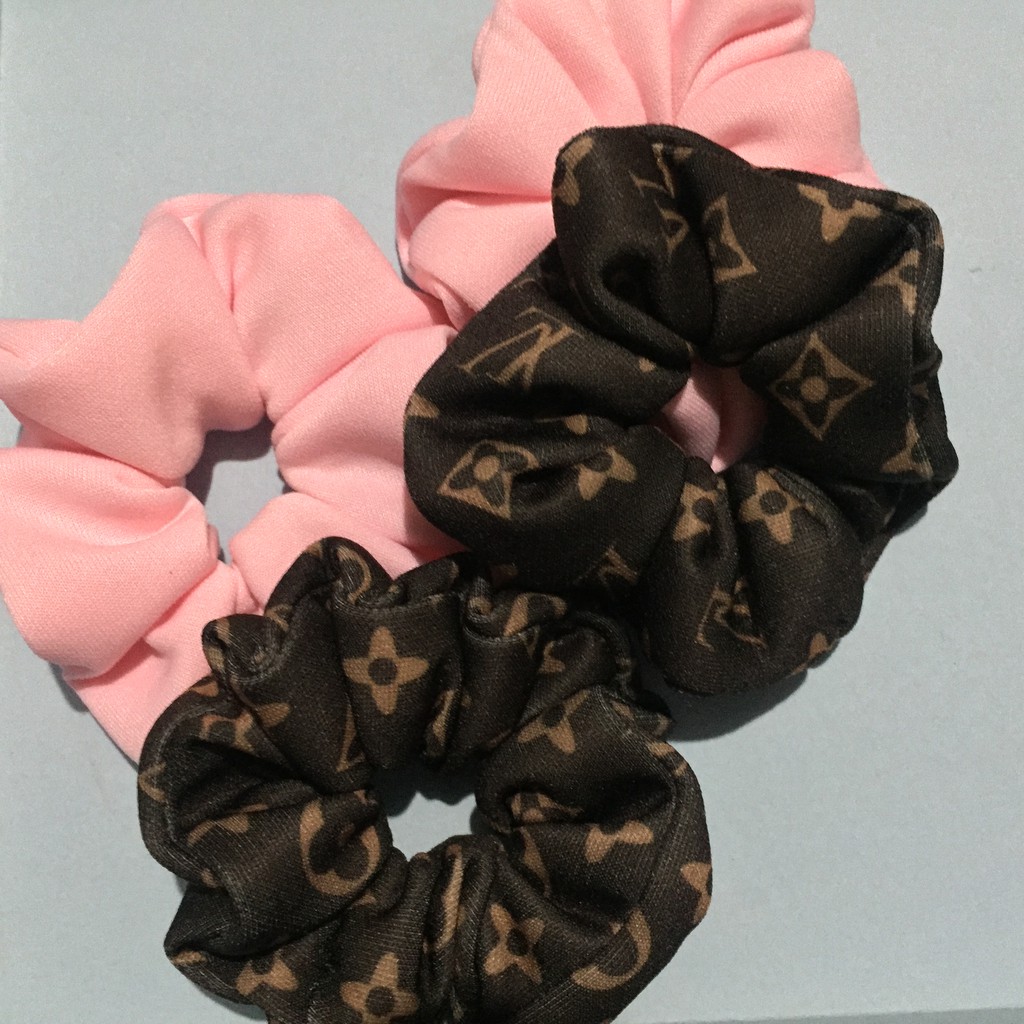 ASSORTED ONLY•Scrunchie Hair Tie Pink louis vuitton Hair band Ribbon