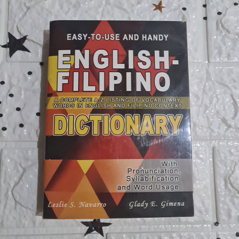 English Filipino Dictionary By Navarro Shopee Philippines