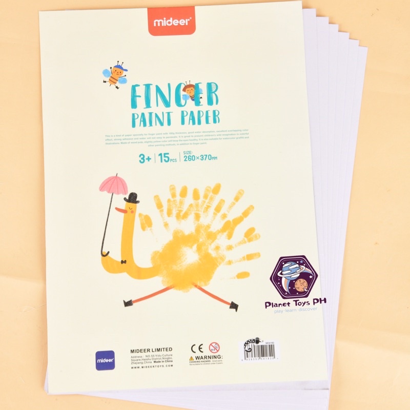 Mideer Finger Paint Paper (Big Plain White Paper Only) Shopee Philippines