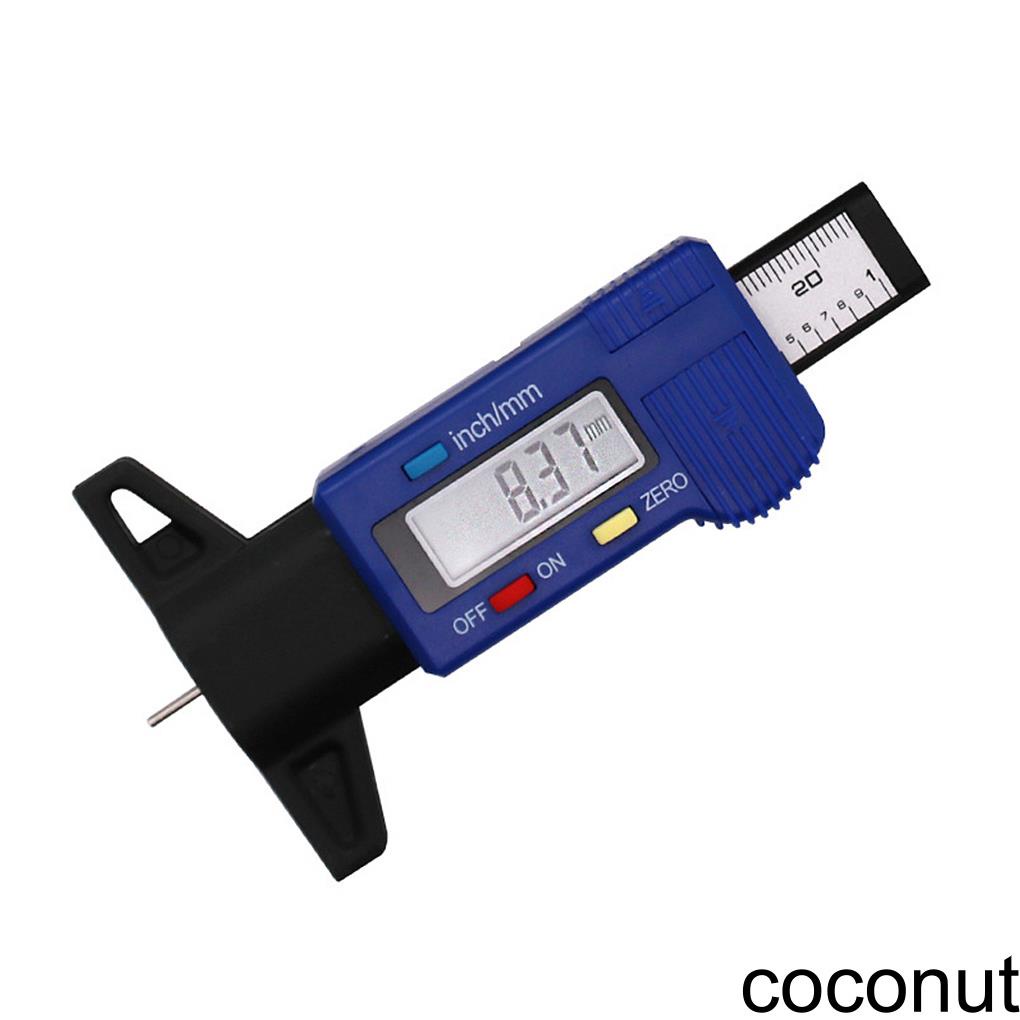 [Coco] Tire Thread Depth Vernier Caliper Digital Display 0-25 4mm Meter ...