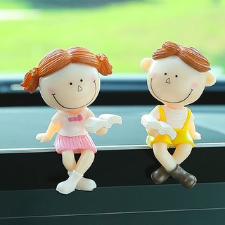 Cute Cartoon Couples Action Figure Figurines Balloon Ornament Car  Decoration Auto Interior Dashboard Accessories for Girls