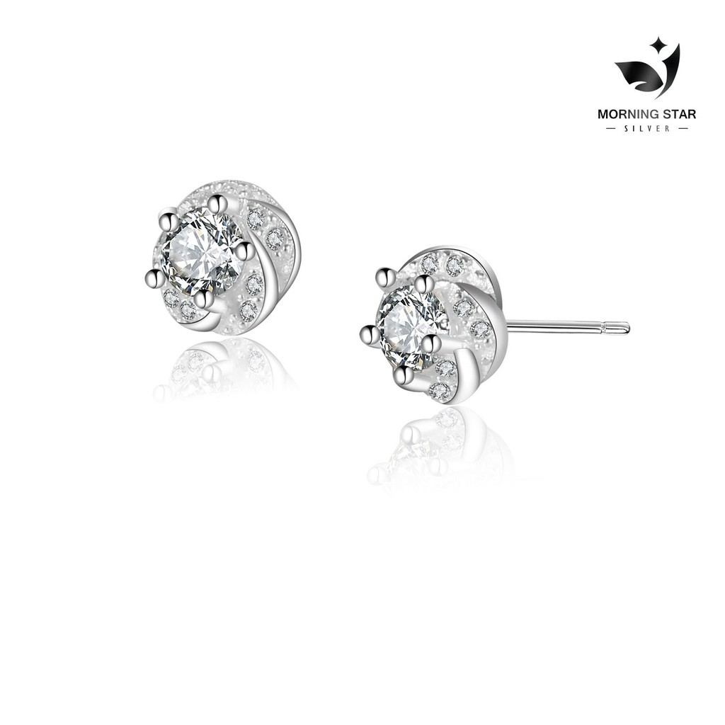 Morning Star Top Silver Original 925 Italy Stud Earrings EMS189 ...