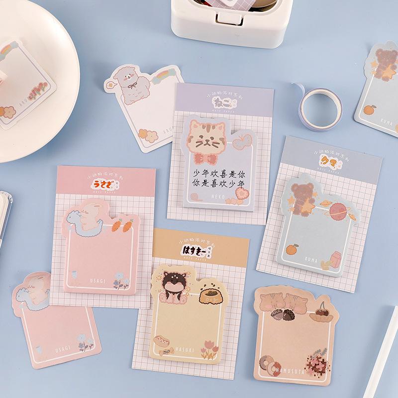 Animal note paper set of 30 sheets with cute animal images | Shopee ...