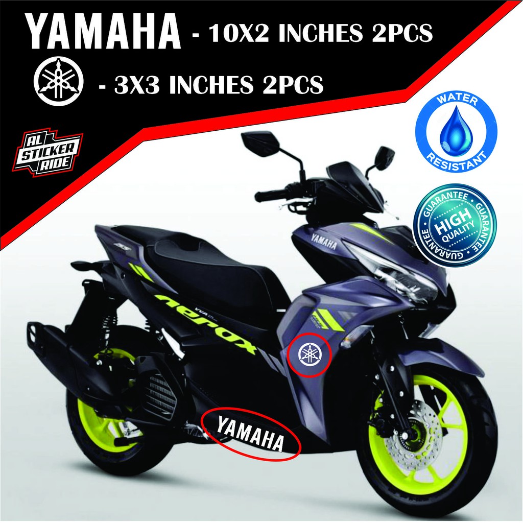 Yamaha AEROX Water Resistant Sticker Decals set Shopee Philippines