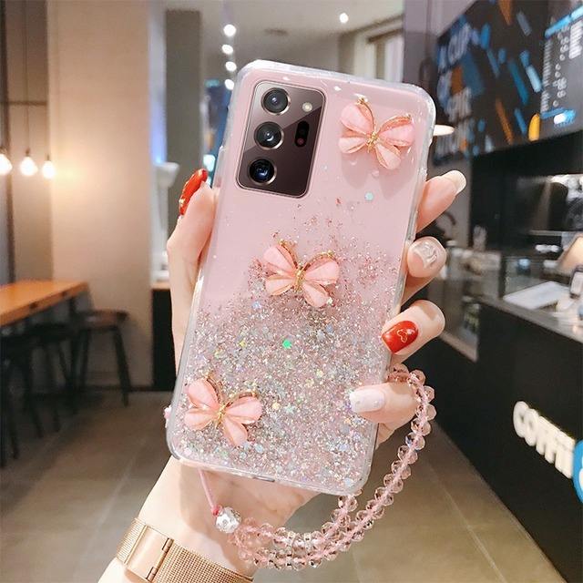 Glitter Galaxy 20 Phone Case Cute Glitter Phone Case Kickstand For